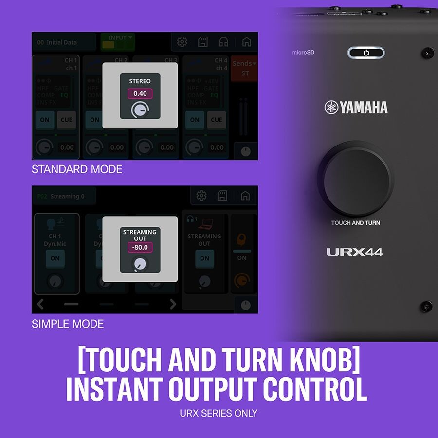 [TOUCH AND TURN knob] Instant Output Control