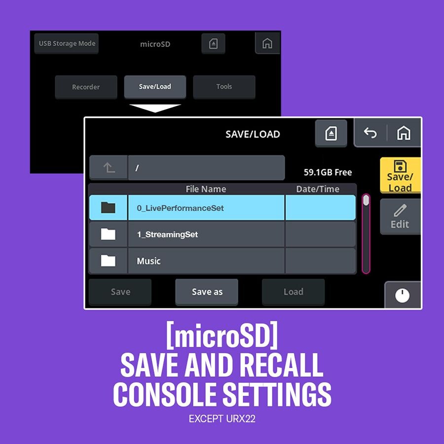 [microSD] Save and Recall Console Settings