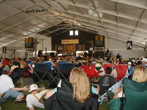 Inside The Blues Tent at New Orleans Jazz Fest