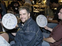Russ Miller with Autographed Drum