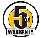 5 Year Warranty