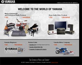 Yamaha.com Screenshot