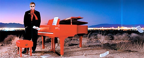 Elton John with Red Piano