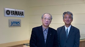 Miki Yoshimori and Yamaha President Shuji Ito