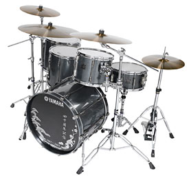Silver Yamaha drum kit