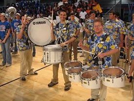UCLA Drummers in front of crowd