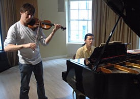 Frederic Chiu on piano with Joshua Bell