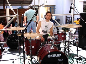 Marc Slutsky at his drum kit