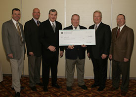 Road Representative of the Year Receives Check