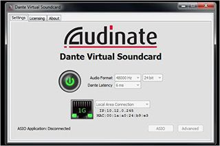 dante virtual soundcard with mac osx high sierra