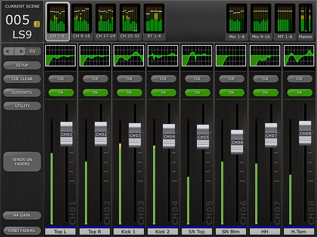 yamasanページ LS9 StageMix - Features - Professional Audio Software