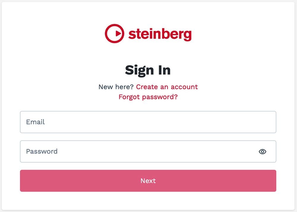 Steinberg Download Assistant and sign in