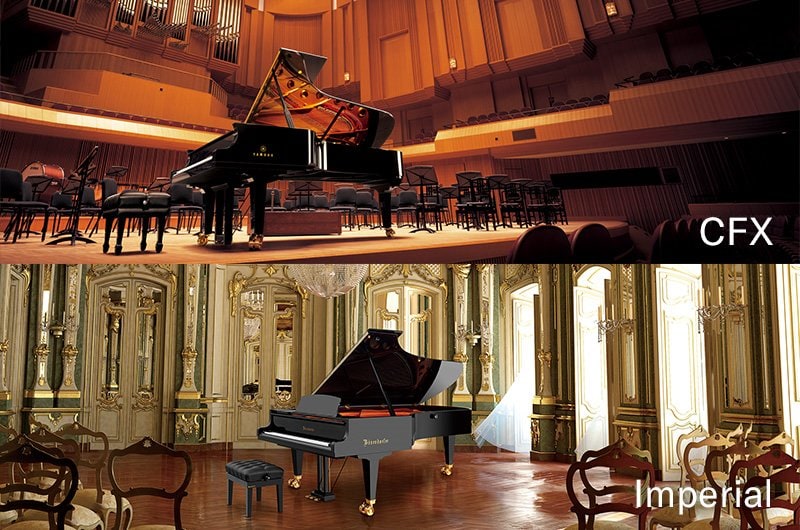 Yamaha CFX and BÖSENDORFER in the concert hall
