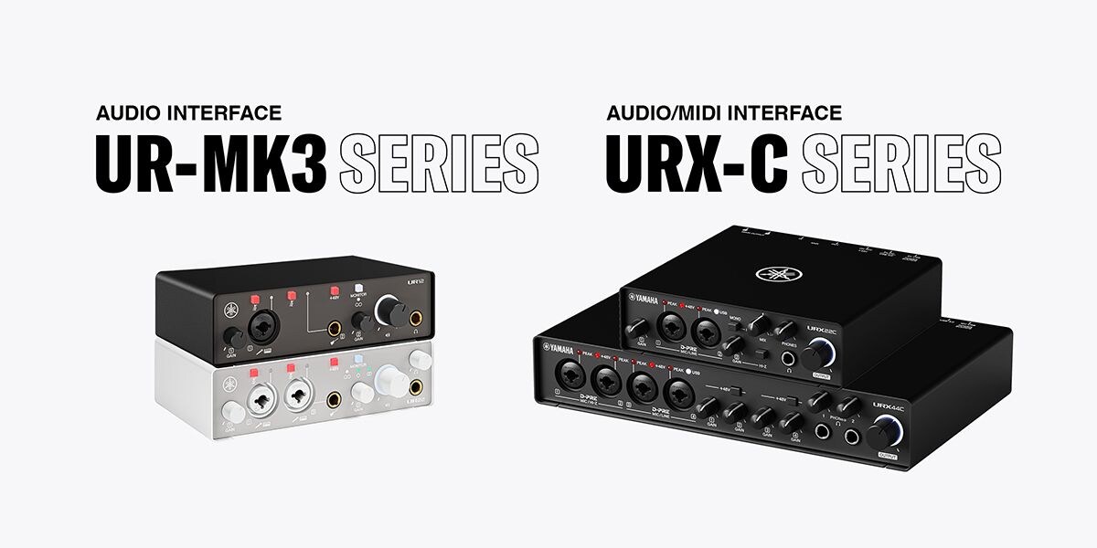 UR-MK3 Series and URX-C series hardware image witn Yamaha and Stienberg logo