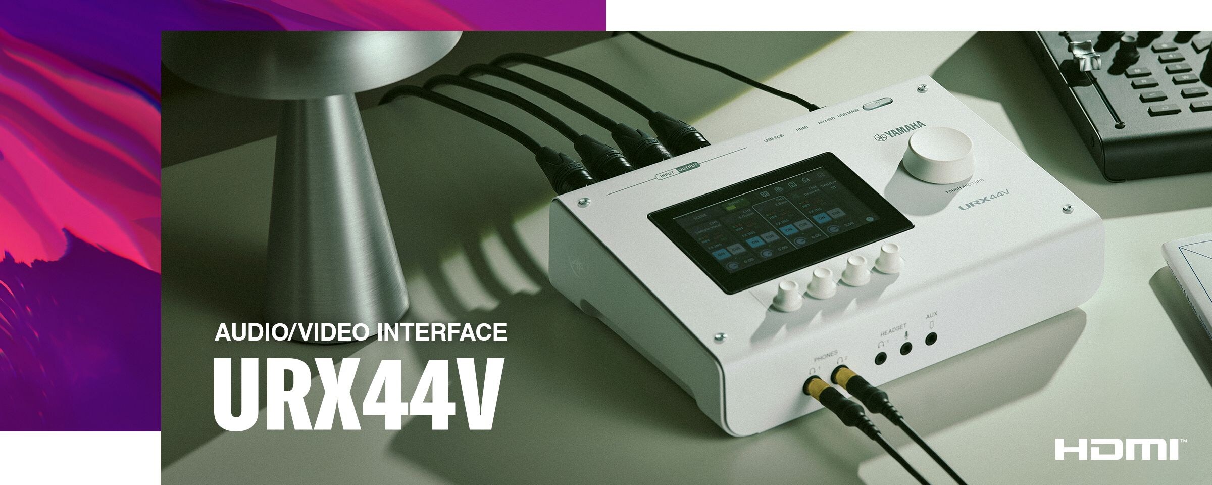 Yamaha Audio/Video Interface URX44V on a desktop table